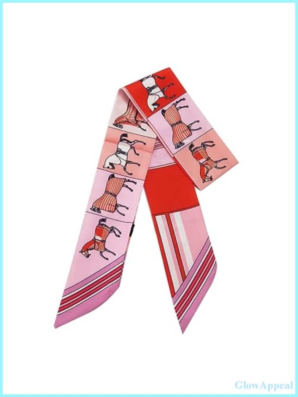 Purse Scarf for Women Bag Handle Wrap Silk Polyester Decorative Scarf for